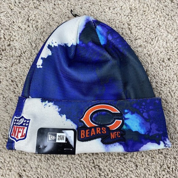 Chicago Bears New Era 2022 Knit Hat Sideline Ink Tie Dye Cuffed Beanie NWT - Picture 6 of 6